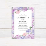 Lilac and Pink Roses Invitations - goprintplus