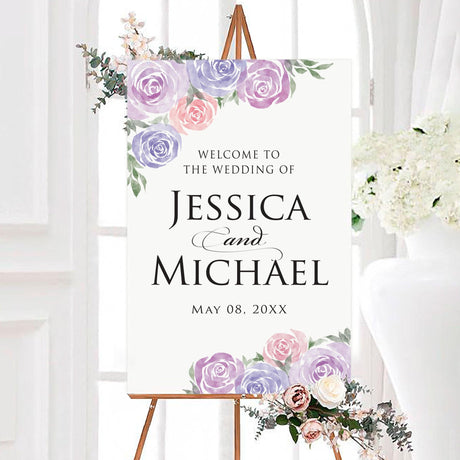 Lilac and Pink Roses Sign - goprintplus