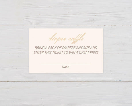 Little Honey Diaper Raffle Ticket - goprintplus