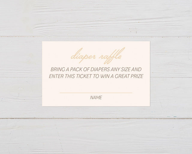 Little Honey Diaper Raffle Ticket - goprintplus