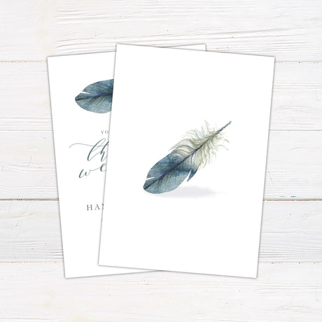 Lone Feather Invitations - goprintplus