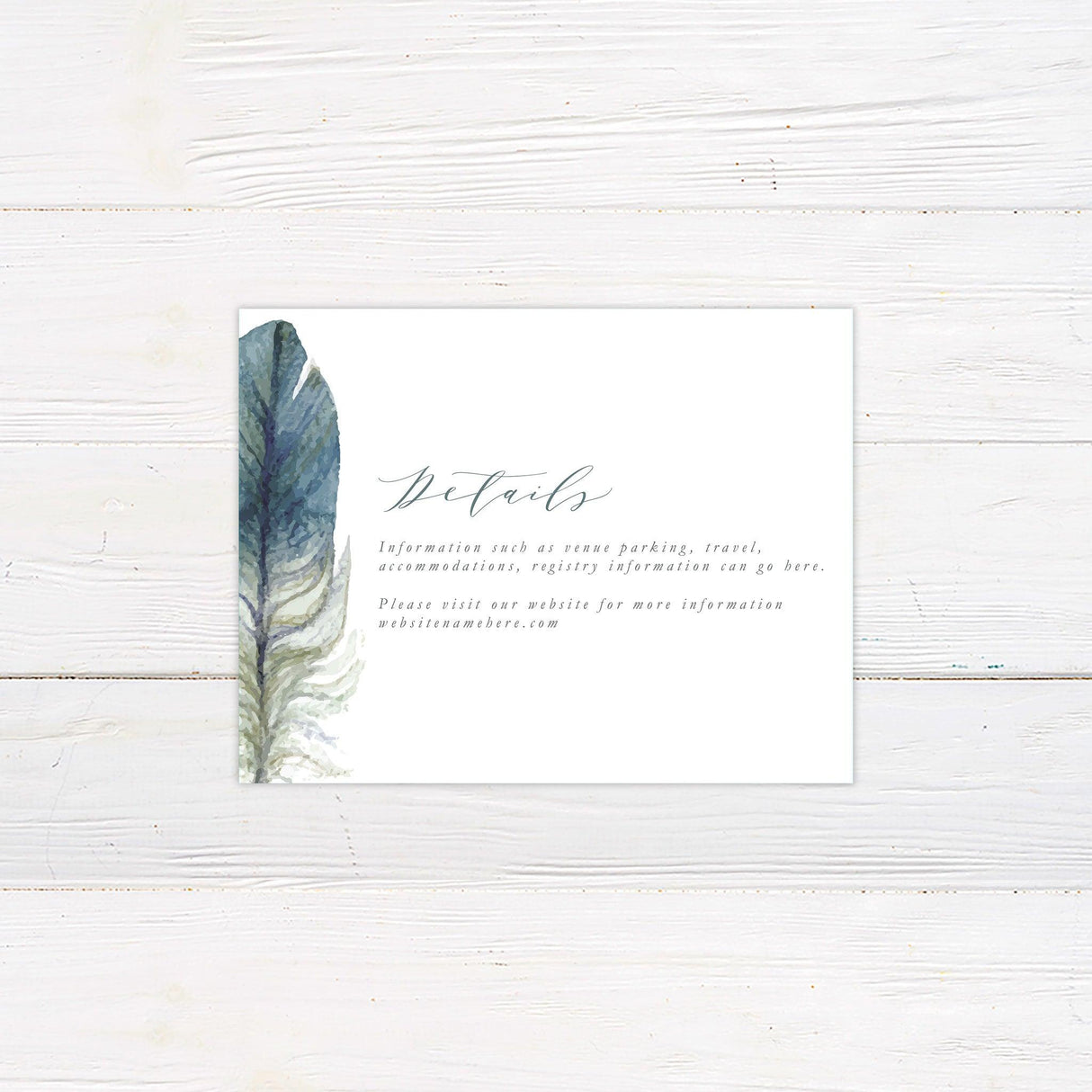 Lone Feather Details Cards - goprintplus