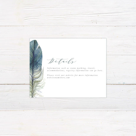 Lone Feather Invitations - goprintplus