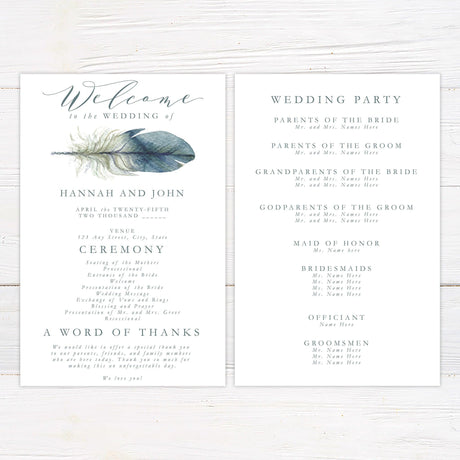 Lone Feather Invitations - goprintplus