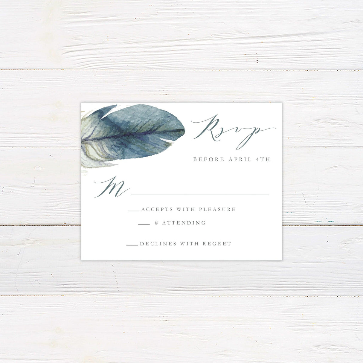 Lone Feather RSVP - goprintplus