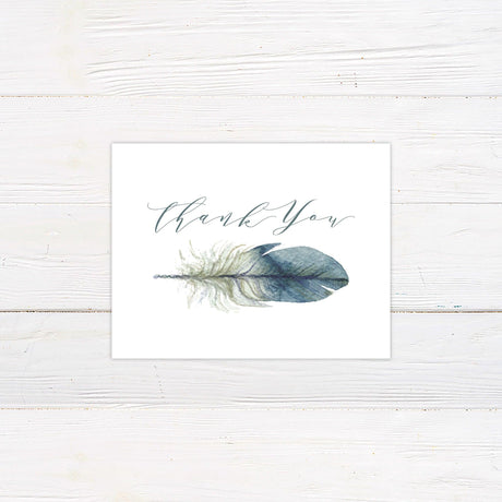 Lone Feather Thank You Card - goprintplus