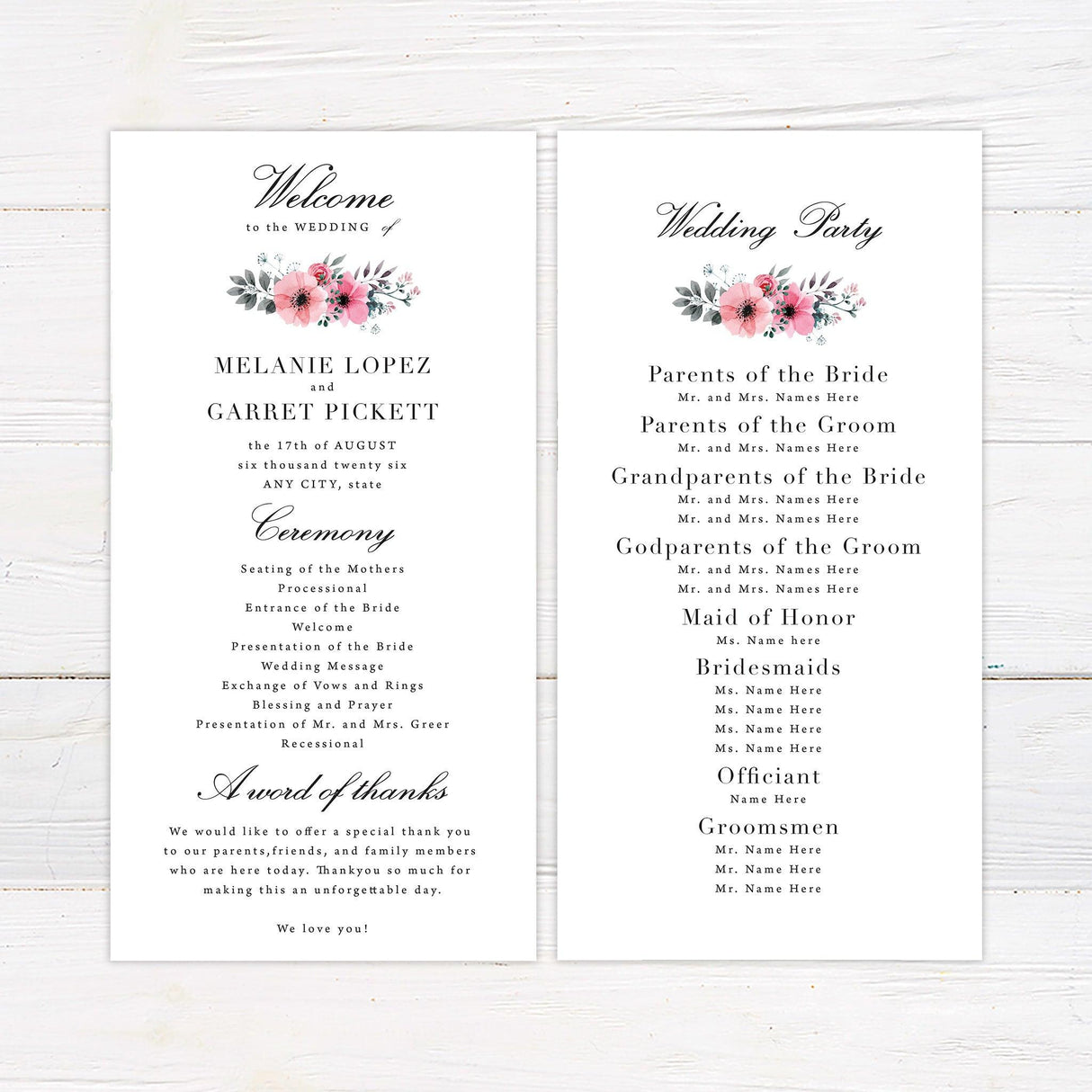 Lovely Florals Invitation - goprintplus