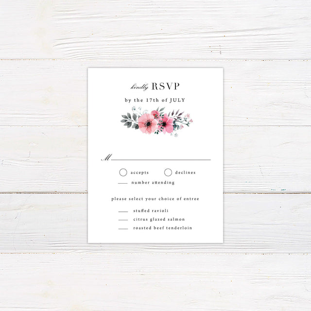 Lovely Florals RSVP - goprintplus