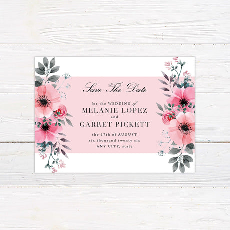 Lovely Florals Save The Date - goprintplus