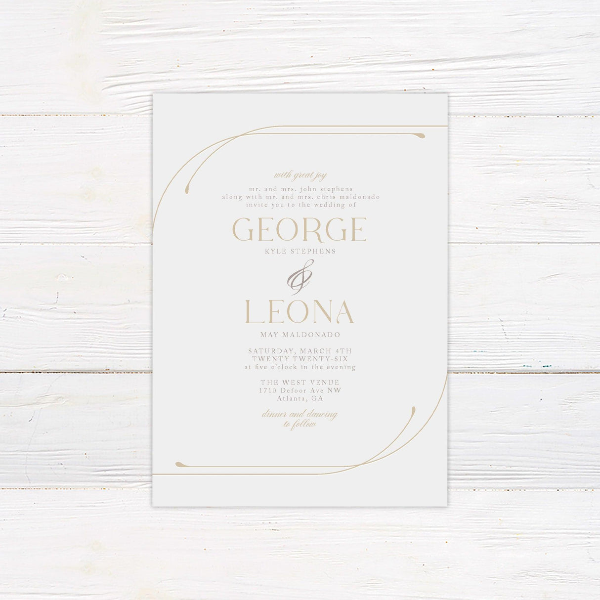 Luxurious Minimalist Invitation - goprintplus