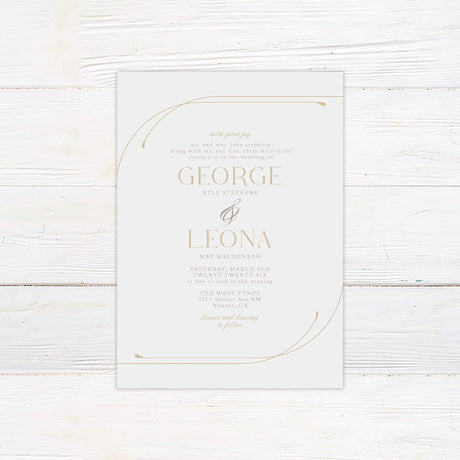 Luxurious Minimalist Invitation - goprintplus