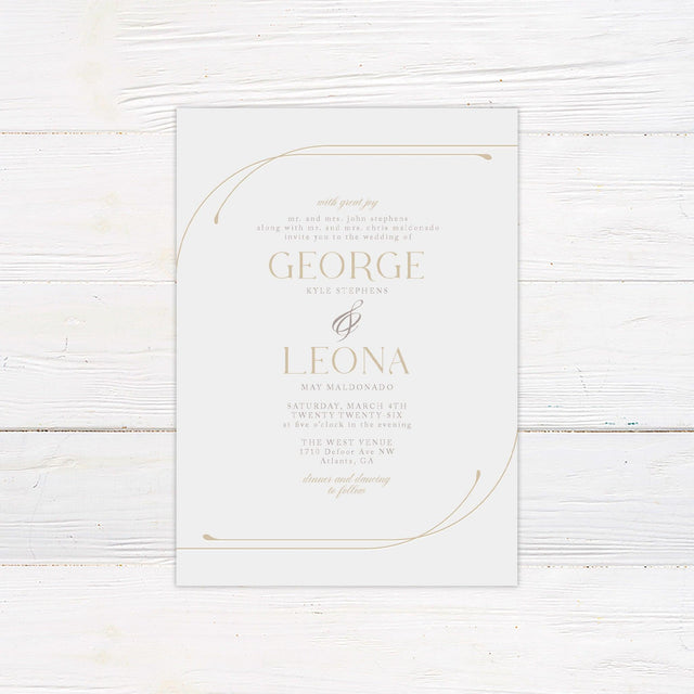 Luxurious Minimalist Invitation - goprintplus