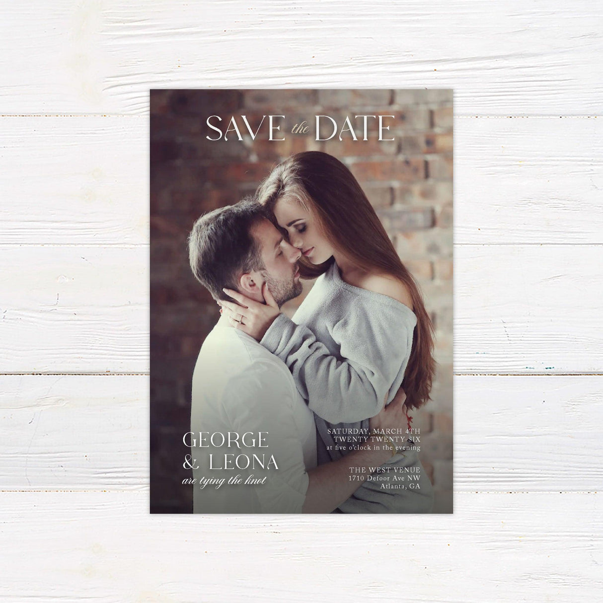 Luxurious Minimalist Save The Date - goprintplus