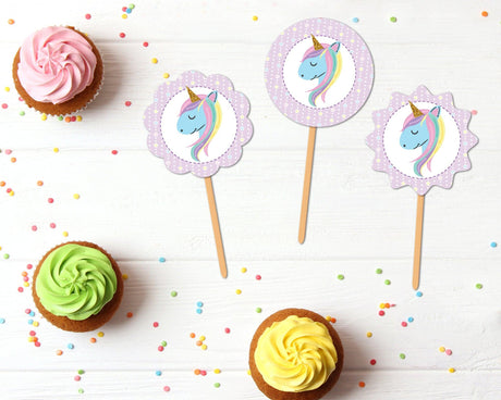 Magical Unicorn Cupcake Topper - goprintplus