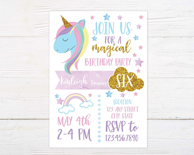 Magical Unicorn Invitation - goprintplus