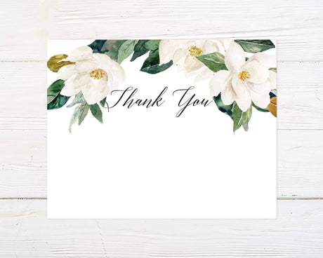 Magnolia Flower Thank You Card - goprintplus