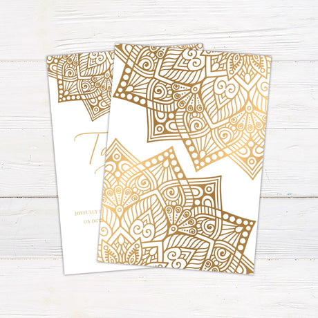 Mandala Accent Invitations - goprintplus