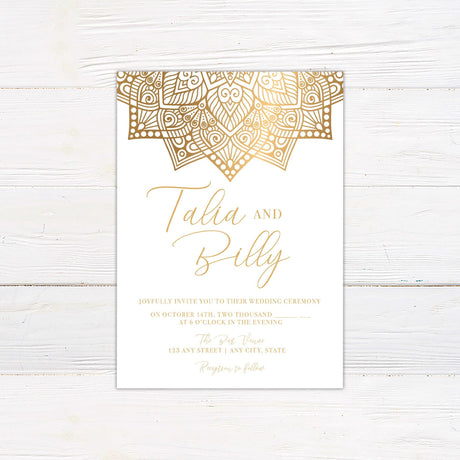 Mandala Accent Invitations - goprintplus