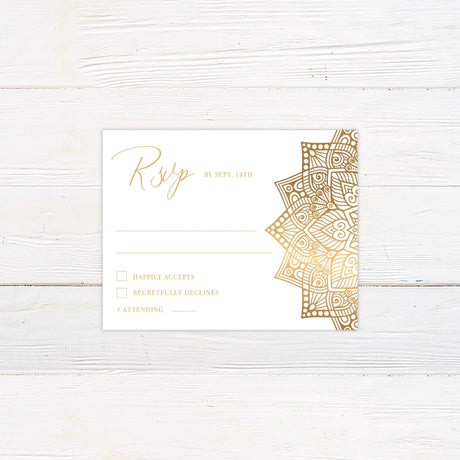 Mandala Accent Invitations - goprintplus