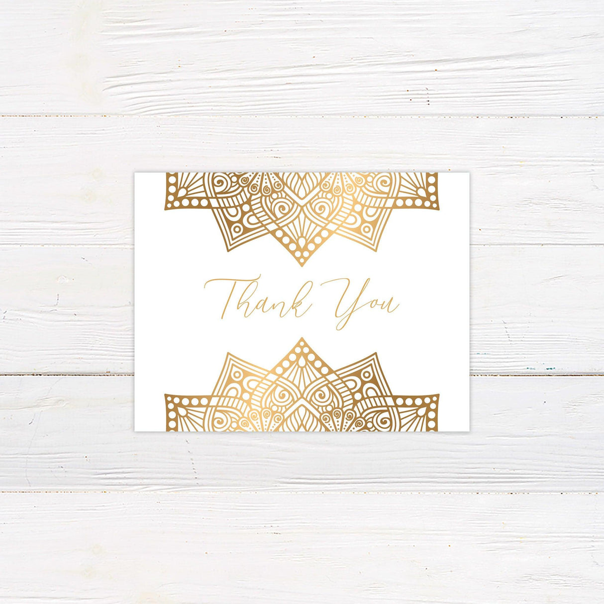 Mandala Accent Thank You Card - goprintplus