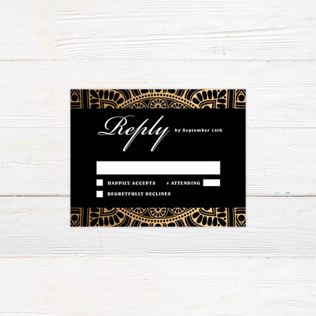 Mandala Border Invitations - goprintplus