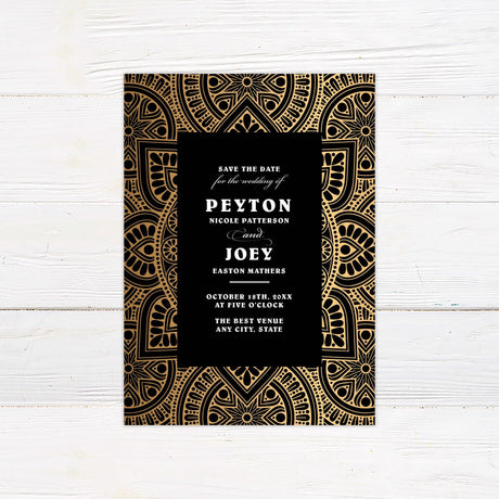 Mandala Border Invitations - goprintplus