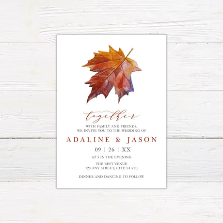 Maple Leaf Invitations - goprintplus