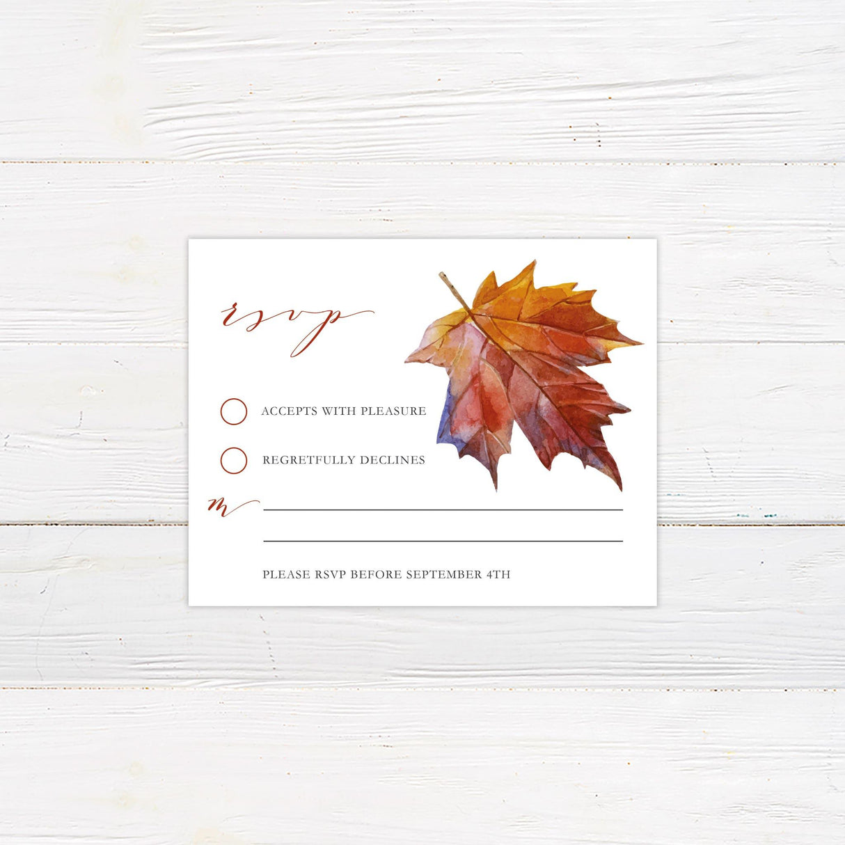 Maple Leaf Invitations - goprintplus