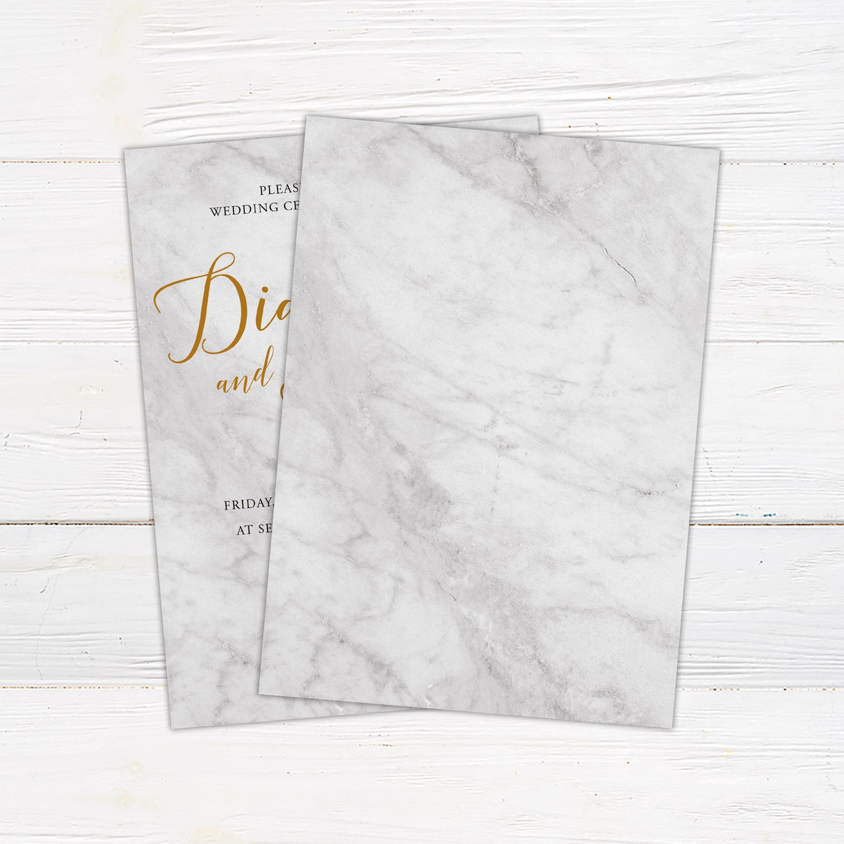 Marble and Gold Invitations - goprintplus