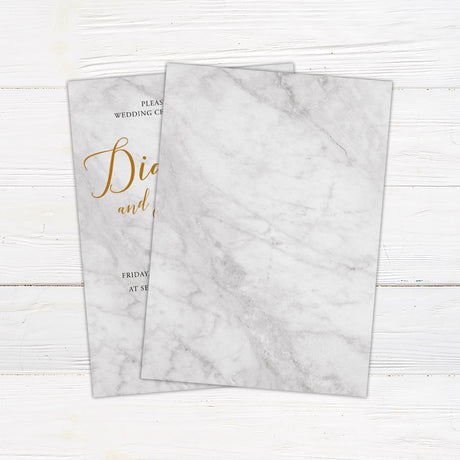 Marble and Gold Invitations - goprintplus