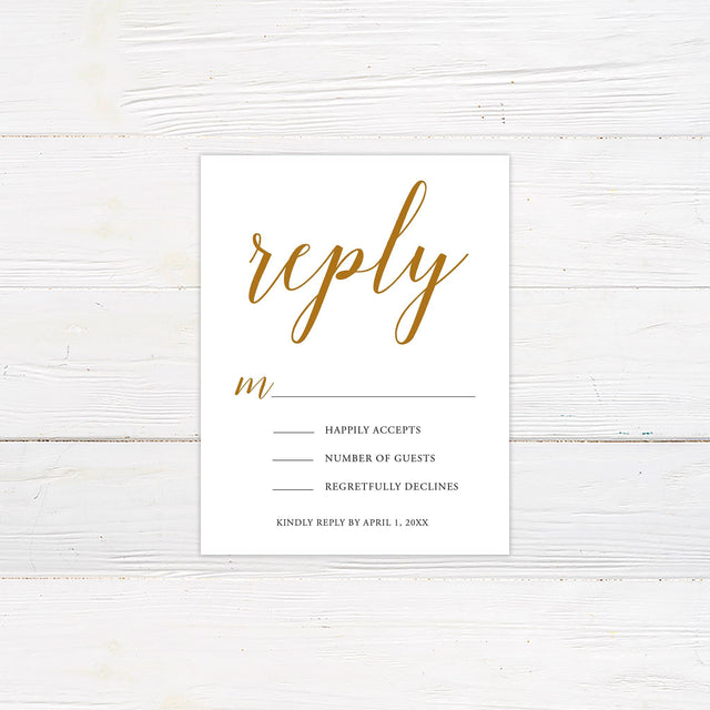 Marble and Gold RSVP - goprintplus