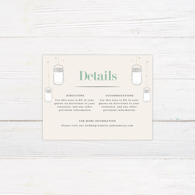 Mason Jars Details Cards - goprintplus