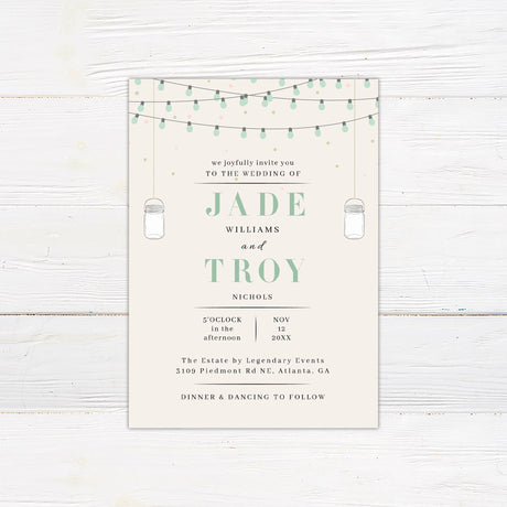 Mason Jars Invitations - goprintplus