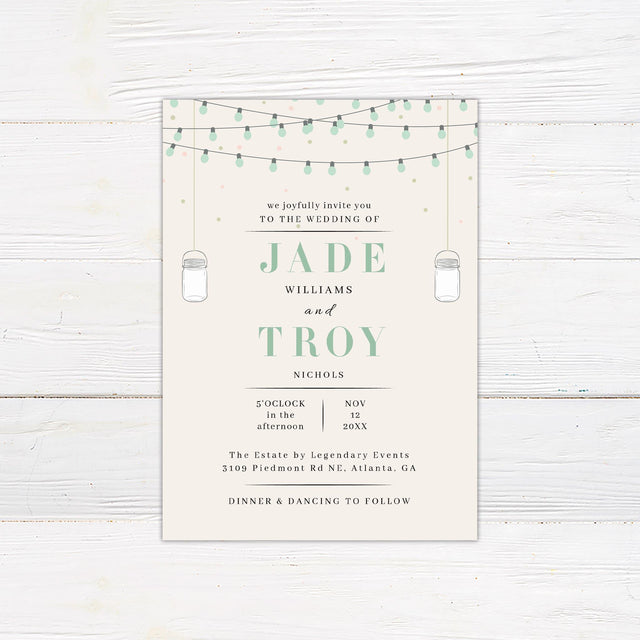 Mason Jars Invitations - goprintplus