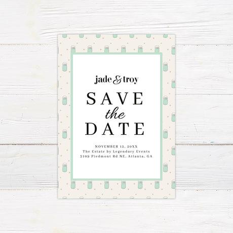 Mason Jars Save The Date - goprintplus