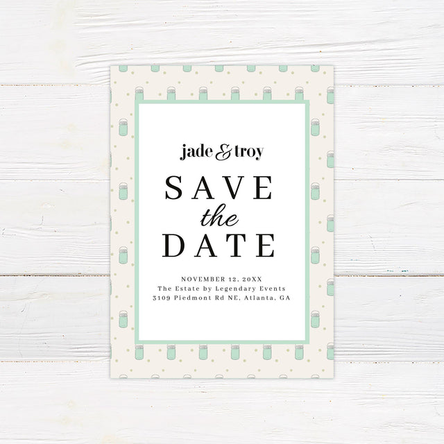 Mason Jars Save The Date - goprintplus