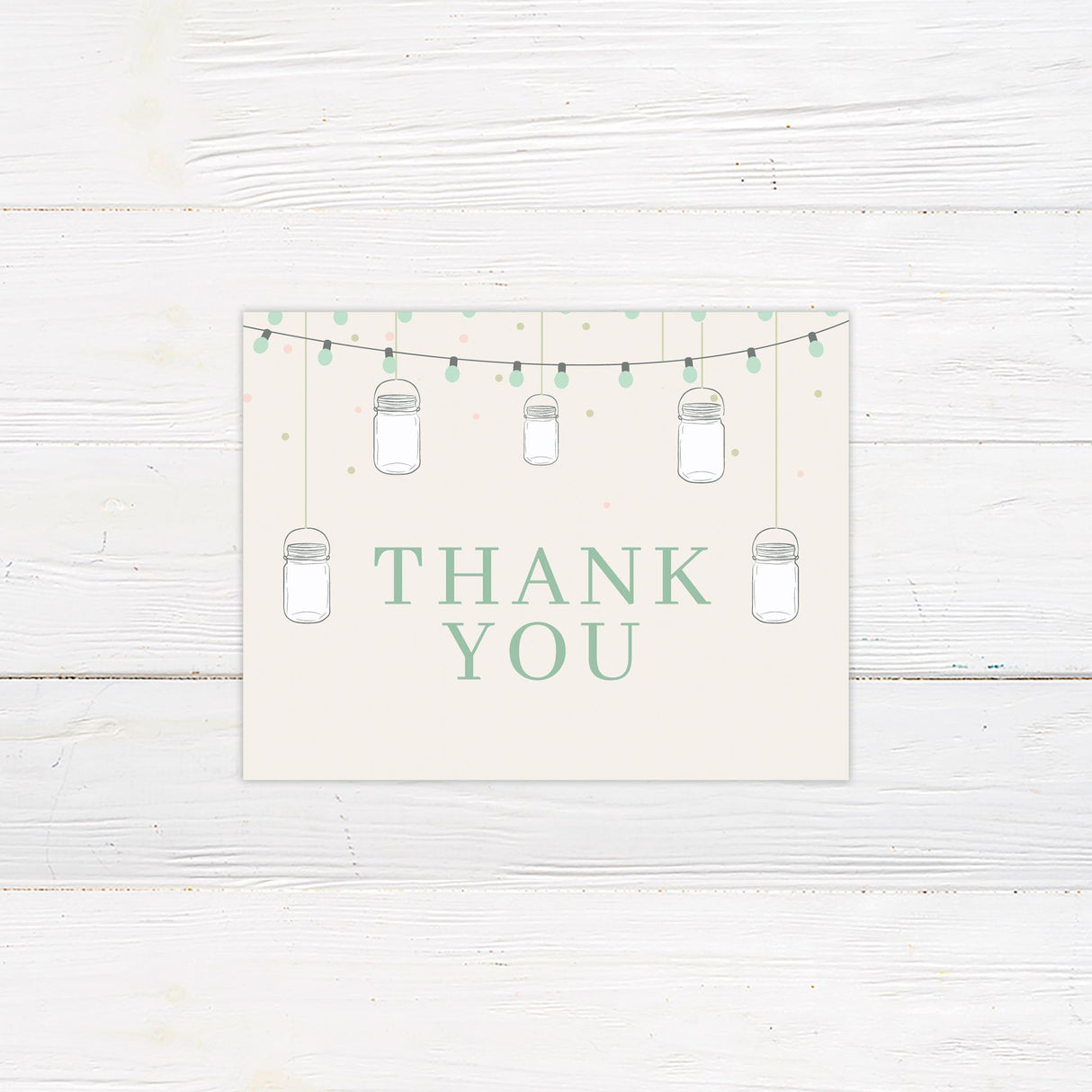 Mason Jars Thank You Card - goprintplus