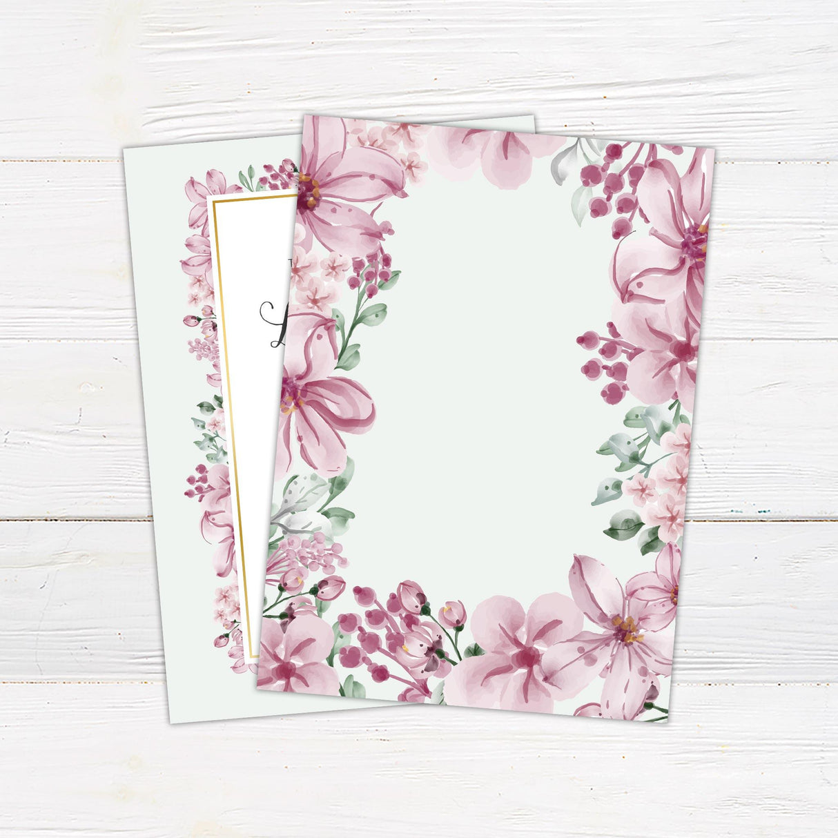 Floral Frame Invitations - goprintplus