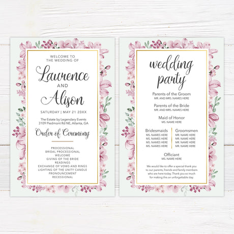 Floral Frame Invitations - goprintplus