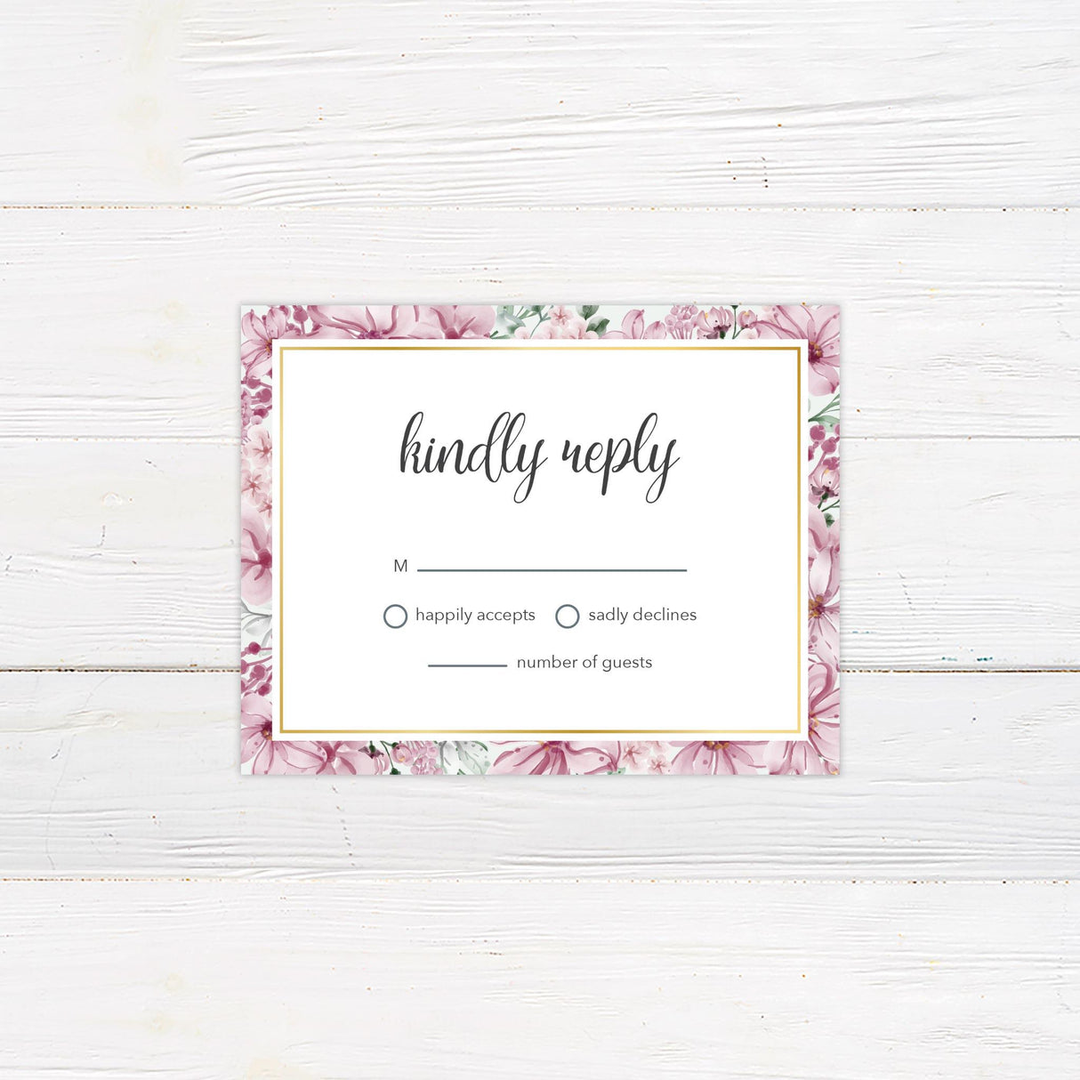 Floral Frame Invitations - goprintplus