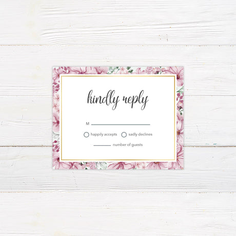 Floral Frame Invitations - goprintplus