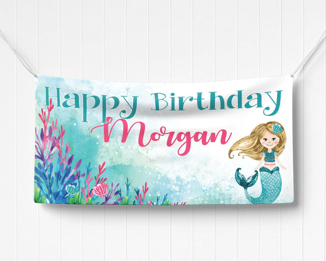 Mermaid Birthday Banner - goprintplus