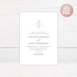 Minimal Flower Foil Invitation - goprintplus