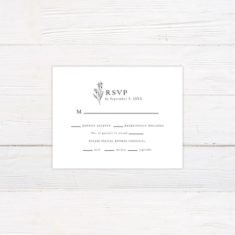 Minimal Flower RSVP - goprintplus