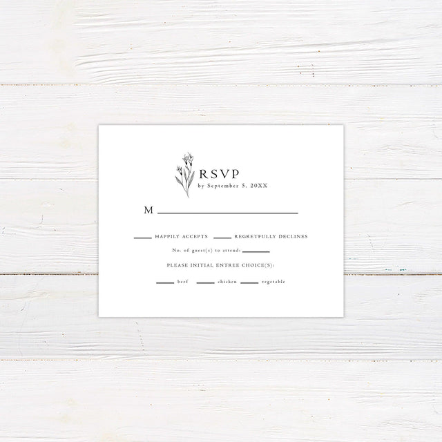 Minimal Flower RSVP - goprintplus