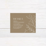 Minimal Foliage Invitation - goprintplus