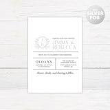 Minimal Foliage Foil Invitation - goprintplus