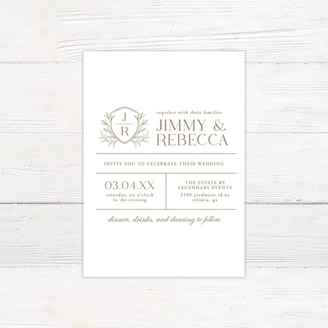 Minimal Foliage Invitation - goprintplus