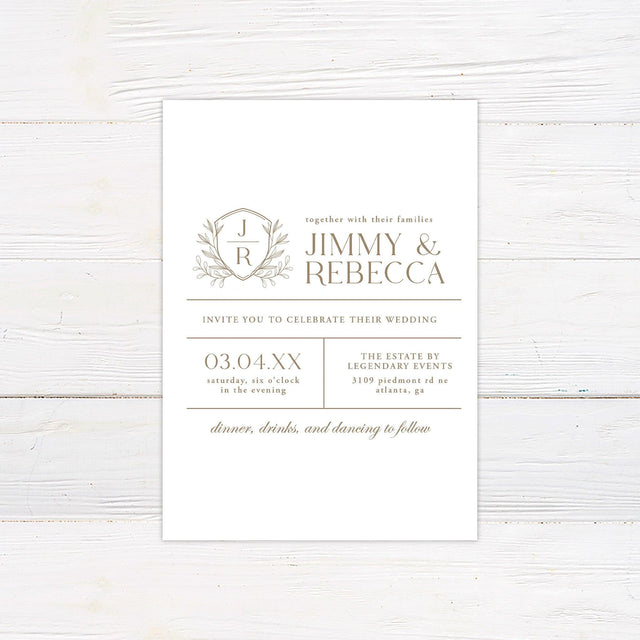 Minimal Foliage Invitation - goprintplus