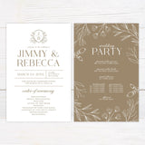 Minimal Foliage Invitation - goprintplus